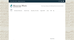 Desktop Screenshot of moravianmusic.org