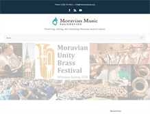 Tablet Screenshot of moravianmusic.org